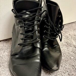 Funtasma Black Lace-Up Ankle Boots
